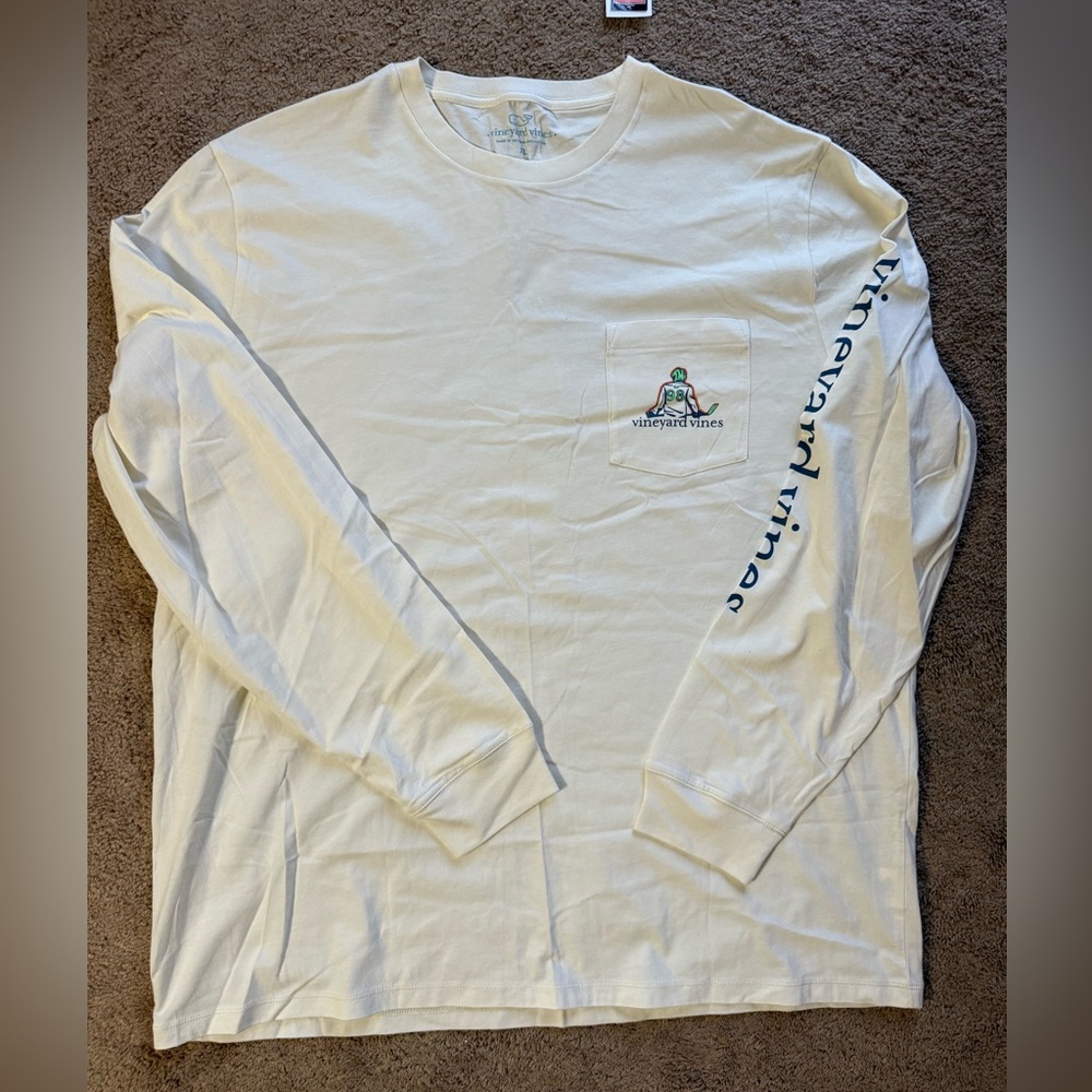 Vineyard Vines Men's Hockey Pond Long Sleeve Pocket Tee